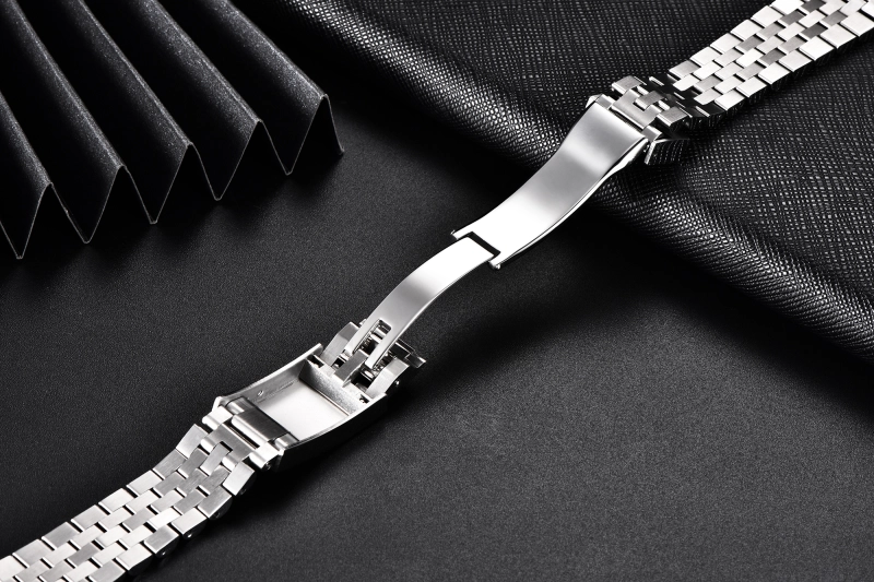 PAGANI DESIGN Original Stainless Steel Bracelet with Delpoyment Clasp, Fold-Over Clasp