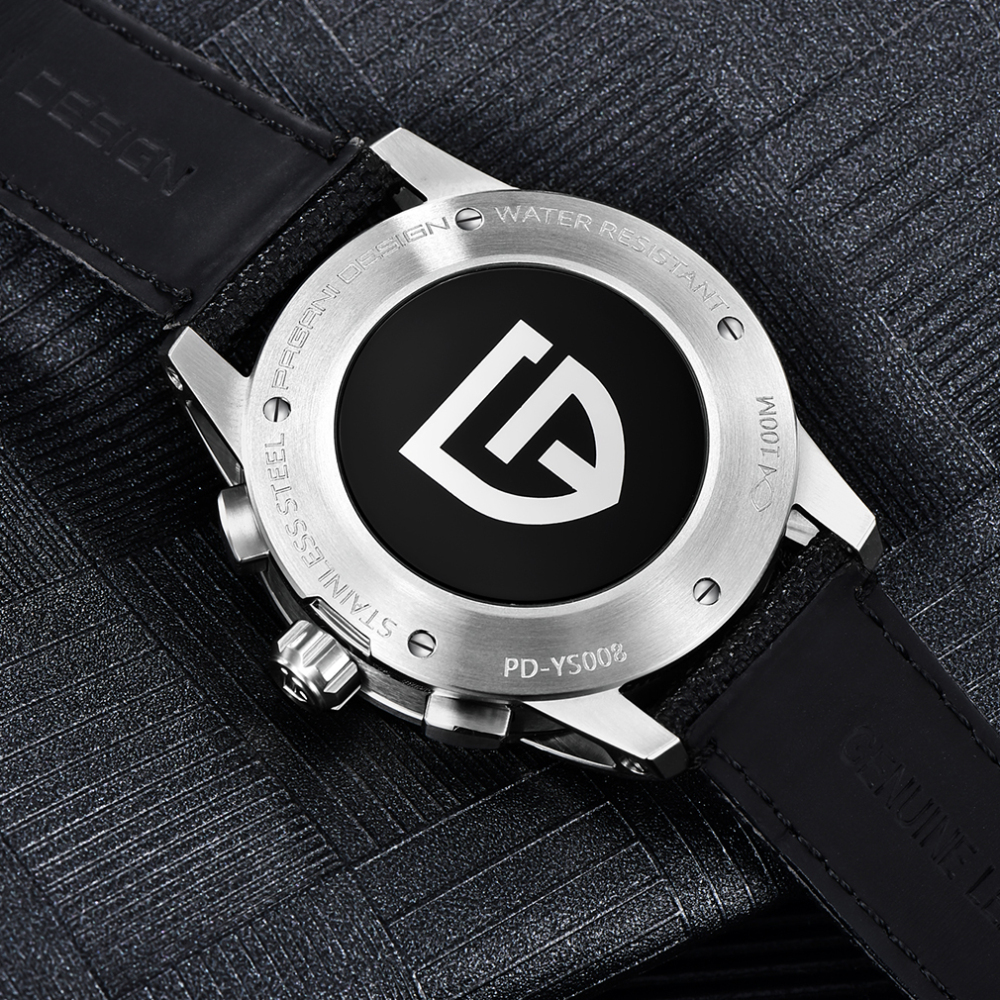 PAGANI DESIGN PD-YS008 Men's Quartz Watches Sports Chronograph Stainless Steel Leather Wrist Watches for Men