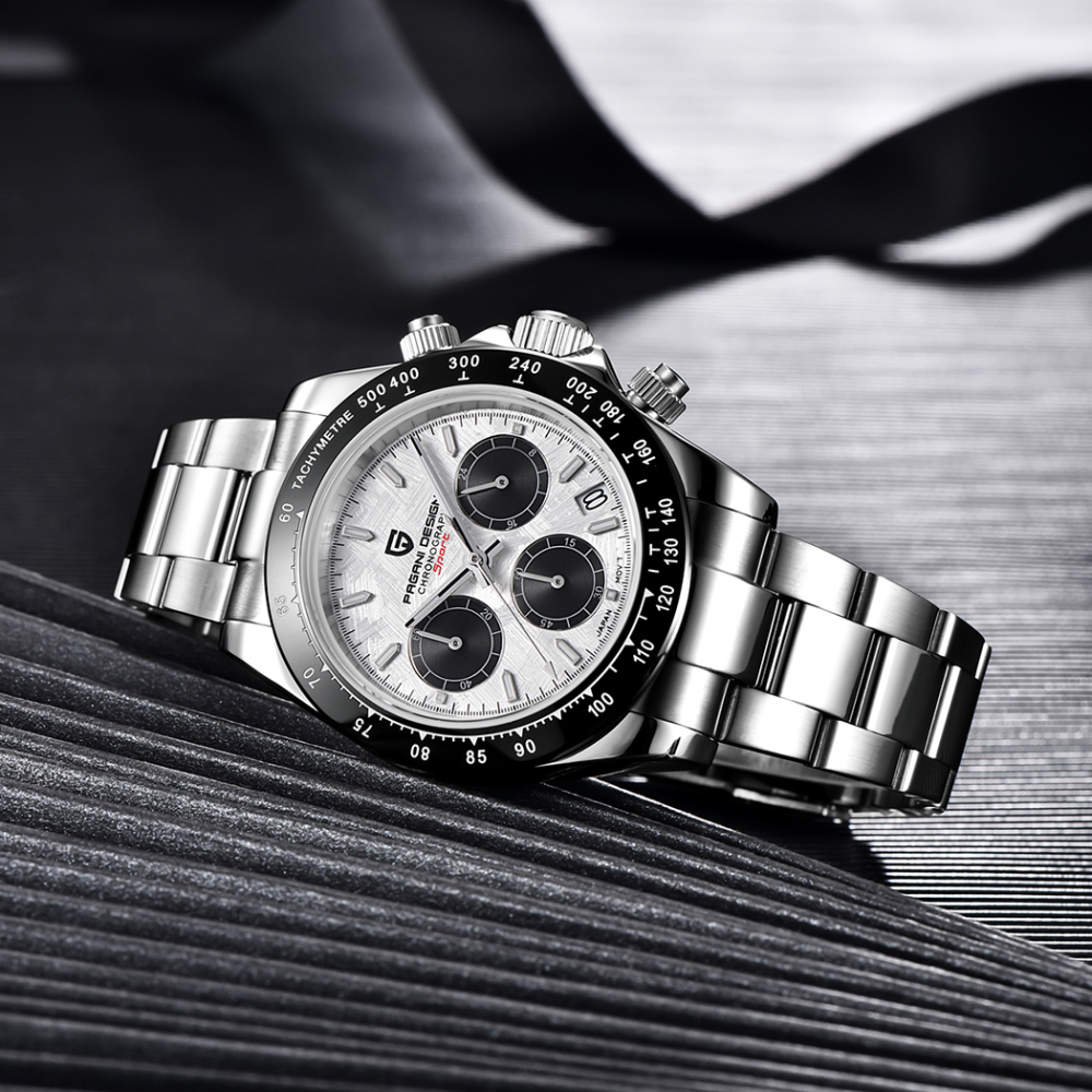 PAGANI DESIGN PD-1644 full Gold Men's Quartz Watches Sports Chronograph Wrist Watch with VK63 Movement Sapphire Glass Waterproof  Wristwatch