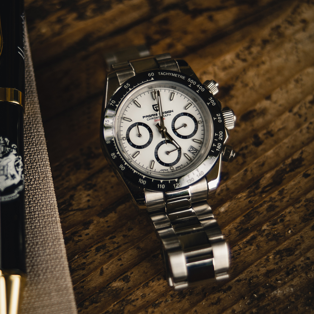 PAGANI DESIGN PD-1644 full Gold Men's Quartz Watches Sports Chronograph Wrist Watch with VK63 Movement Sapphire Glass Waterproof  Wristwatch