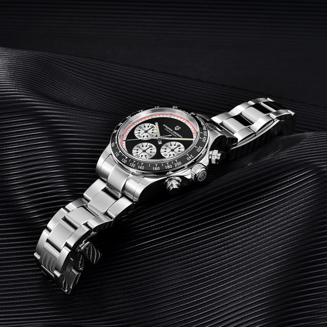 PAGANI DESIGN New Men's Quartz Watches Sports Chronograph Wrist Watch with Seiko VK63 Movement Sapphire Ceramic Bezel Waterproof Stainless Steel