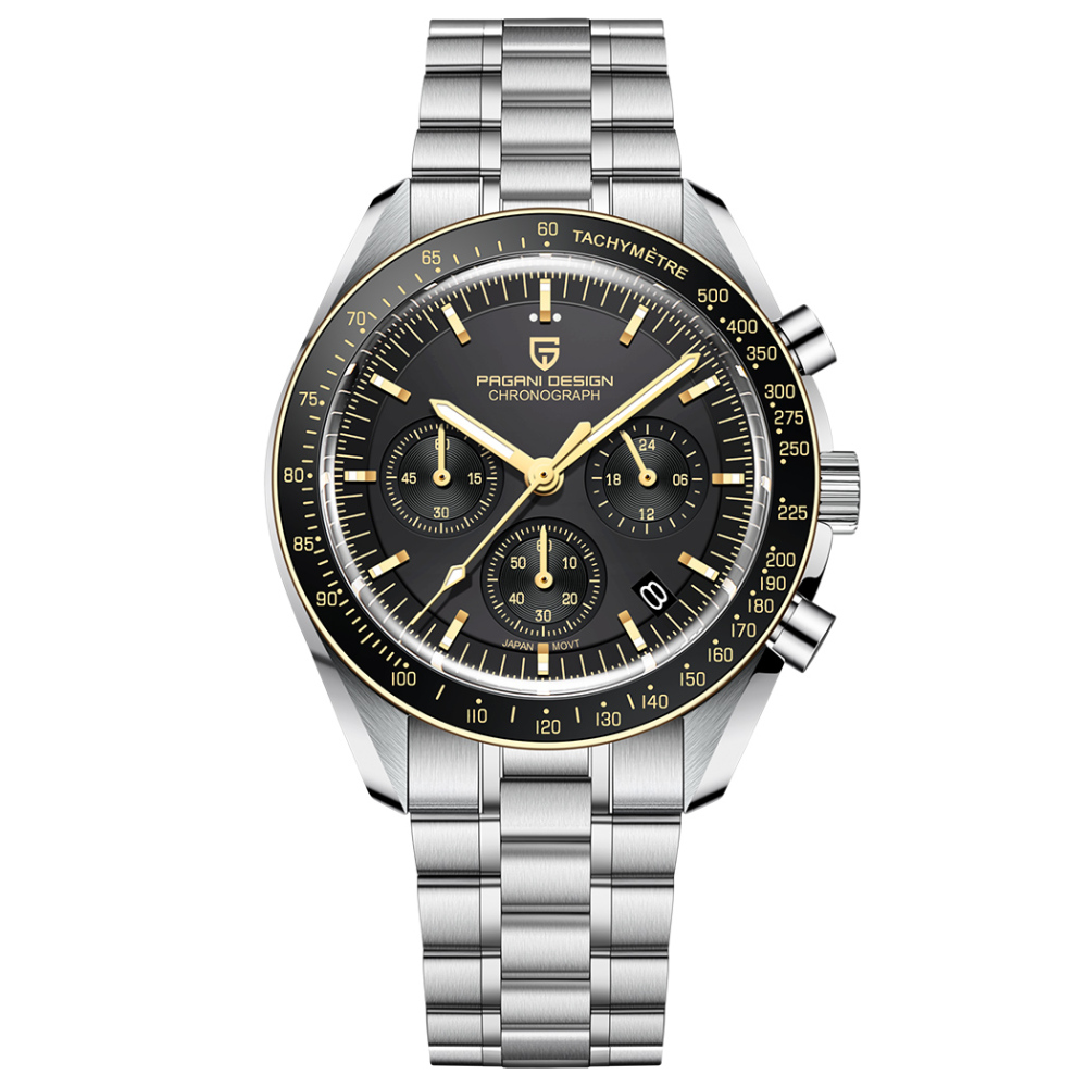 PAGANI DESIGN PD-1701 Men's Quartz Watches New Release full Stainless Steel Waterproof Sports Chronograph Wrist Watch for Men