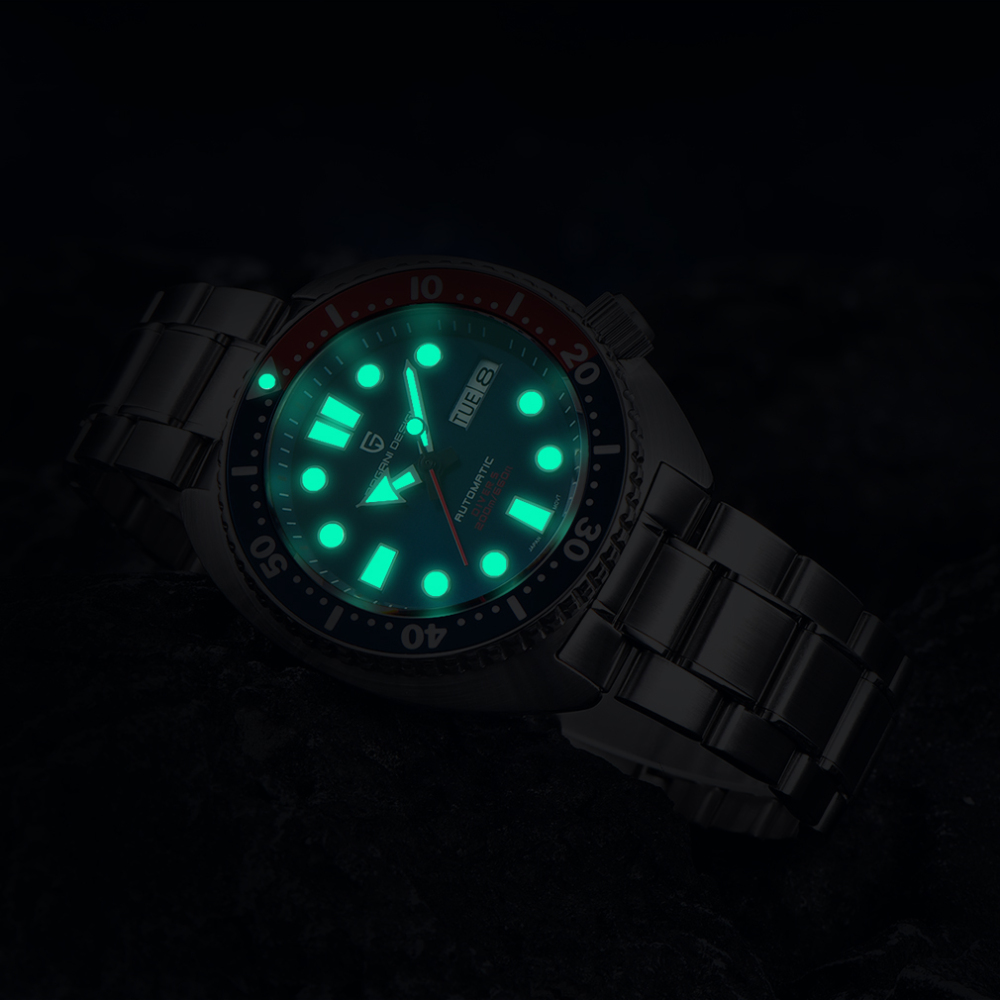PAGANI DESIGN New Men's Automatic Watches Waterproof Stainless Steel Sea Turtle Homage Wrist Watches for Men Sport Watch with Silicone Watchband 1696