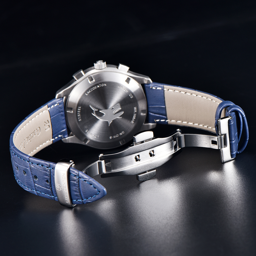 LACZ DENTON New Men's Quartz Watches Full Brush Stainless Steel