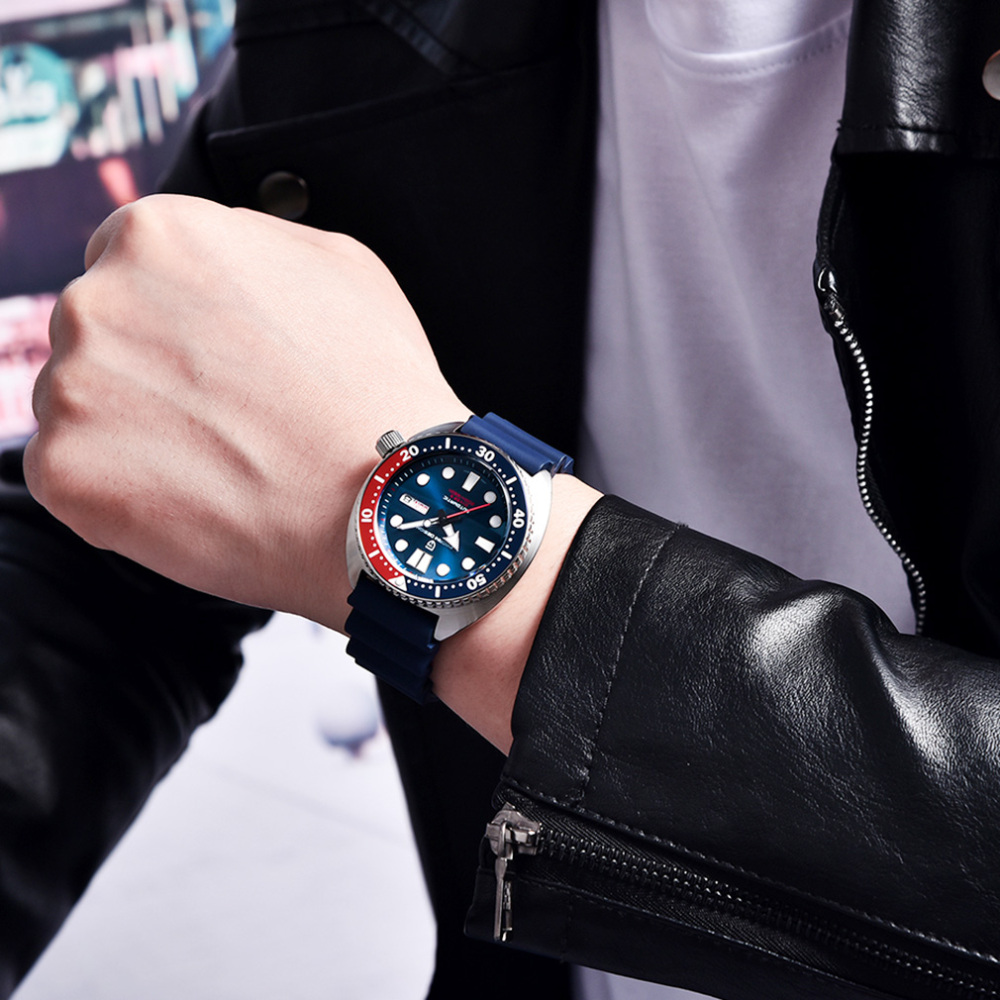 PAGANI DESIGN New Men's Automatic Watches Waterproof Stainless Steel Sea Turtle Homage Wrist Watches for Men Sport Watch with Silicone Watchband 1696