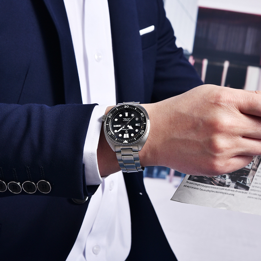 PAGANI DESIGN New Men's Automatic Watches Waterproof Stainless Steel Sea Turtle Homage Wrist Watches for Men Sport Watch with Silicone Watchband 1696
