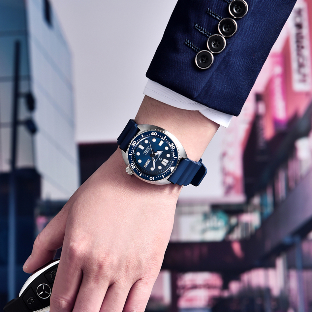PAGANI DESIGN PD-1696 Men's Automatic Watches Waterproof Stainless Steel Wrist Watches for Men Sport Watch with Silicone Watchband