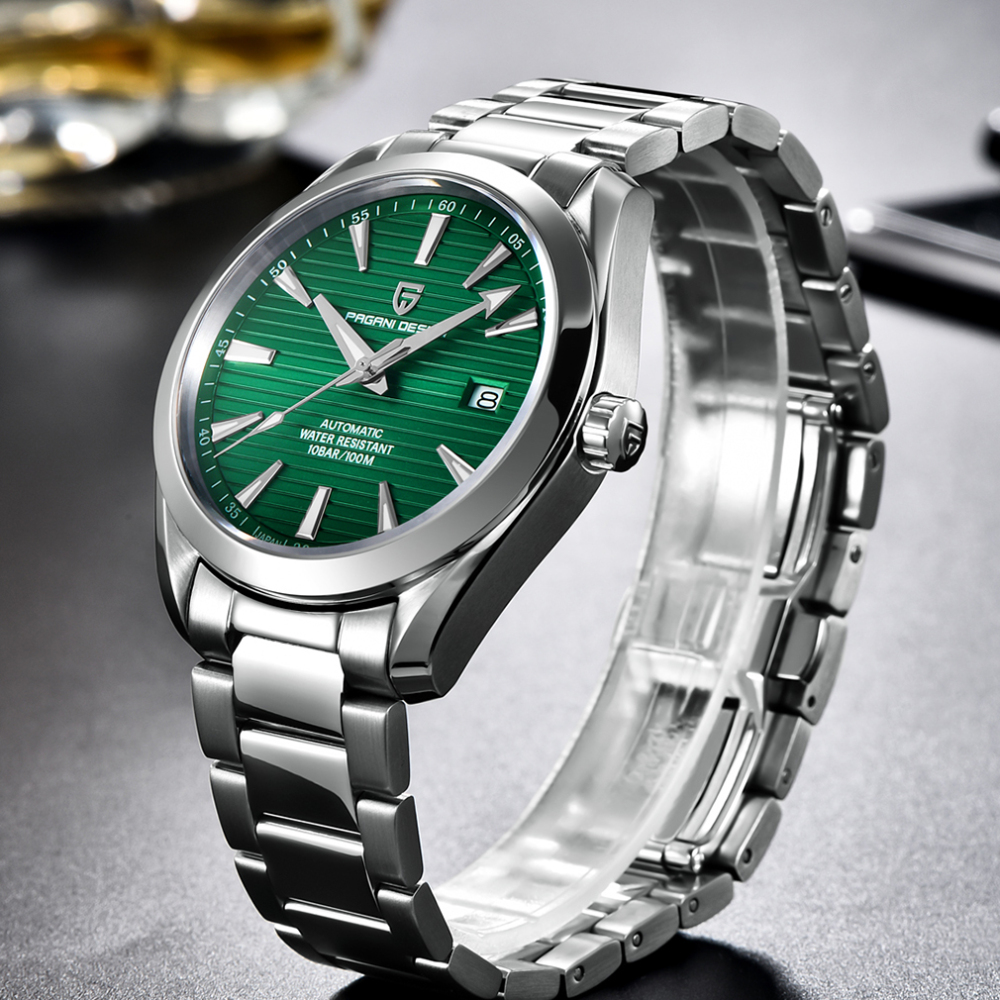 PAGANI DESIGN PD-1688 Automatic Men's Watches Business Stainless Steel Waterproof Wrist Watch for Men Casual Genuine Leather Wristwatch