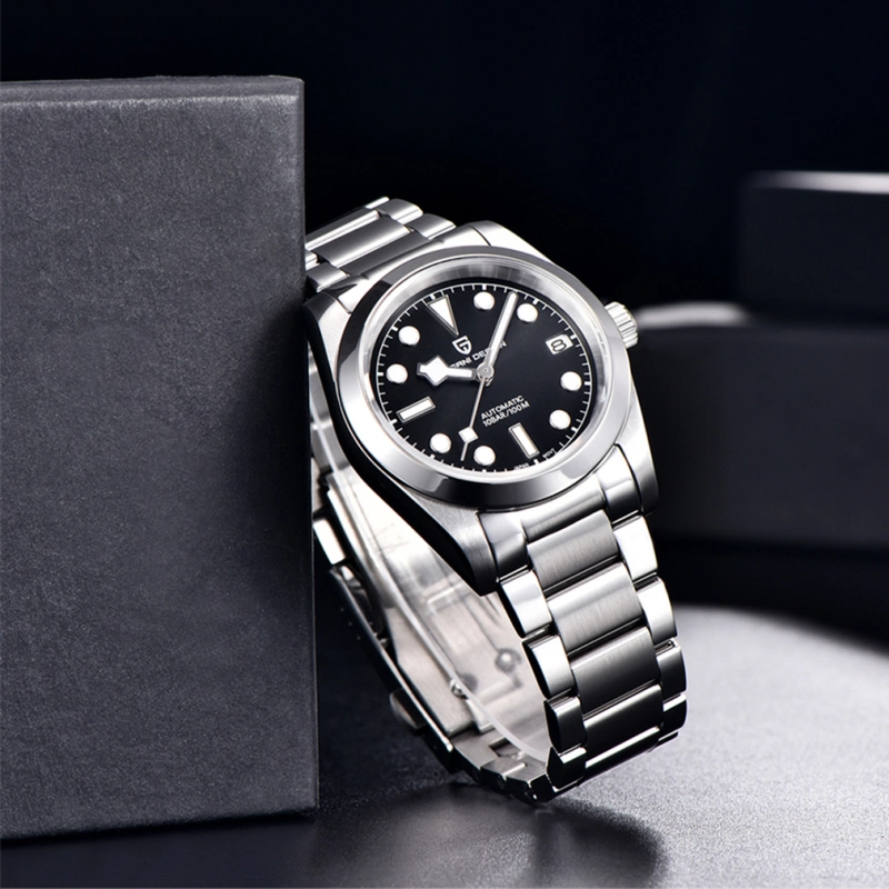 PAGANI DESIGN Men's Automatic Mechanical Watches with 37mm Case full Stainless Steel Waterproof Wrist Watches for Men SEIKO NH35A Movement