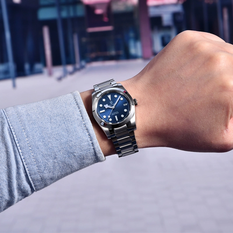 PAGANI DESIGN Men's Automatic Mechanical Watches with 37mm Case full Stainless Steel Waterproof Wrist Watches for Men SEIKO NH35A Movement