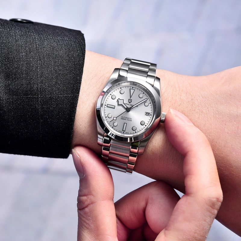 PAGANI DESIGN PD-1716 Men's Automatic Mechanical Watches with 37mm Case full Stainless Steel Waterproof Wrist Watches for Men Japanese TMI NH35A Movement