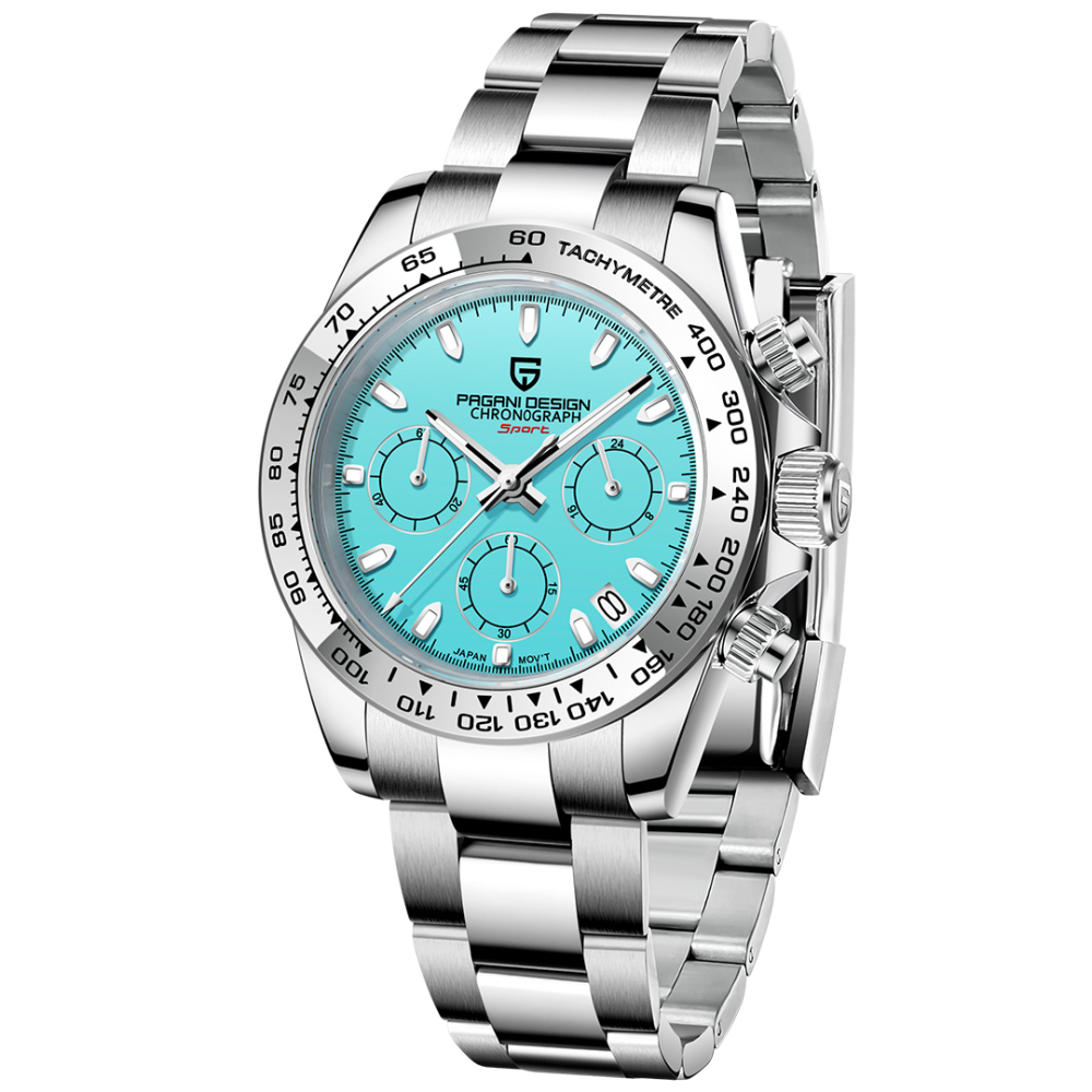 PAGANI DESIGN PD-1727 Quartz Men's Watches full Stainless Steel Waterproof Chronograph Wrist Watch for Men Japanese TMI VK63 Movement