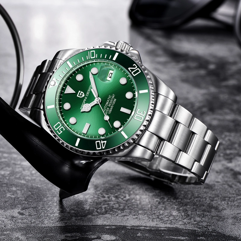 PAGANI DESIGN Automatic Watches for Men Submariner Homage Men's Wrist Watch with Seiko NH35A Movement Ceramic Bezel 100M Waterproof Watches 1639