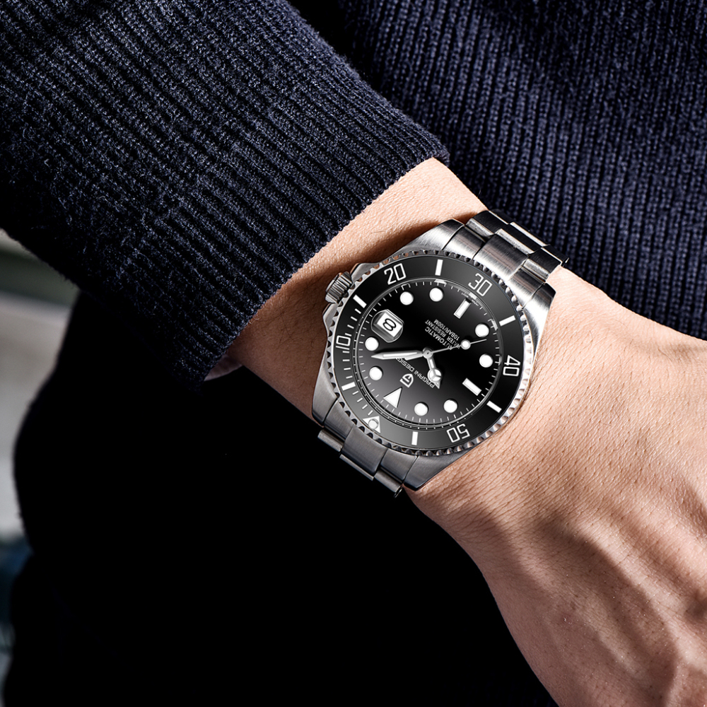 PAGANI DESIGN Automatic Watches for Men Submariner Homage Men's Wrist Watch with Seiko NH35A Movement Ceramic Bezel 100M Waterproof Watches 1639