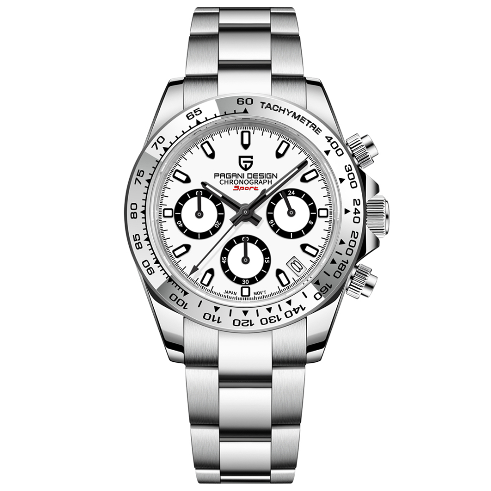 PAGANI DESIGN PD-1727 Quartz Men's Watches full Stainless Steel Waterproof Chronograph Wrist Watch for Men Japanese TMI VK63 Movement