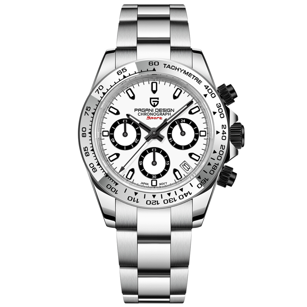 PAGANI DESIGN PD-1727 Quartz Men's Watches full Stainless Steel Waterproof Chronograph Wrist Watch for Men Japanese TMI VK63 Movement