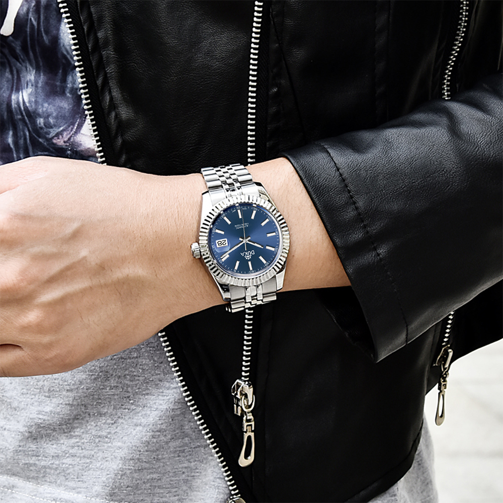 DUKA Men's Watches DK107 Stainless Steel Automatic Mechanical Wrist Watches with Jubilee Bracelet