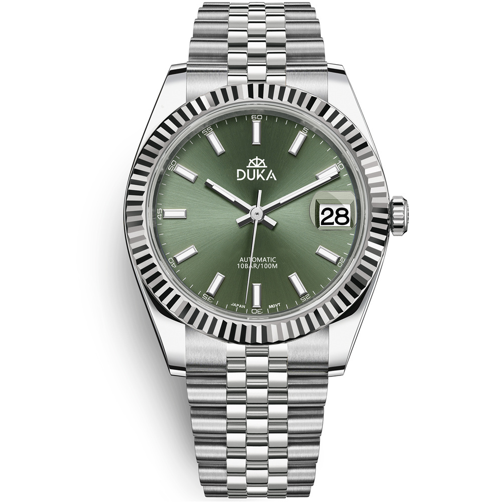 DUKA Men's Watches DK107 Stainless Steel Automatic Mechanical Wrist Watches with Jubilee Bracelet