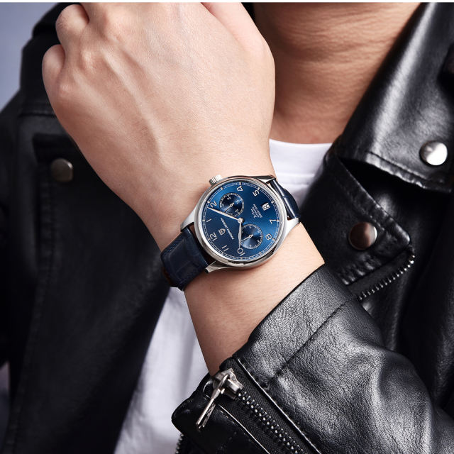 PAGANI DESIGN Business Men's Automatic Watches Genuine Leather Watchband Stainless Steel Waterproof Wrist Watches for Men Auto Date