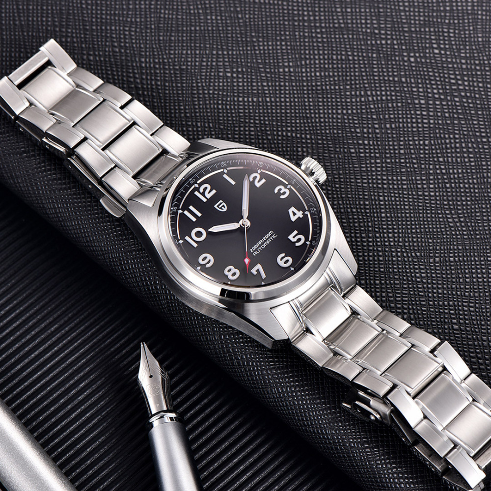 PAGANI DESIGN Men's Automatic Mechanical Watches with 38mm Case full Stainless Steel Business Waterproof Wrist Watch for Men PD 1717