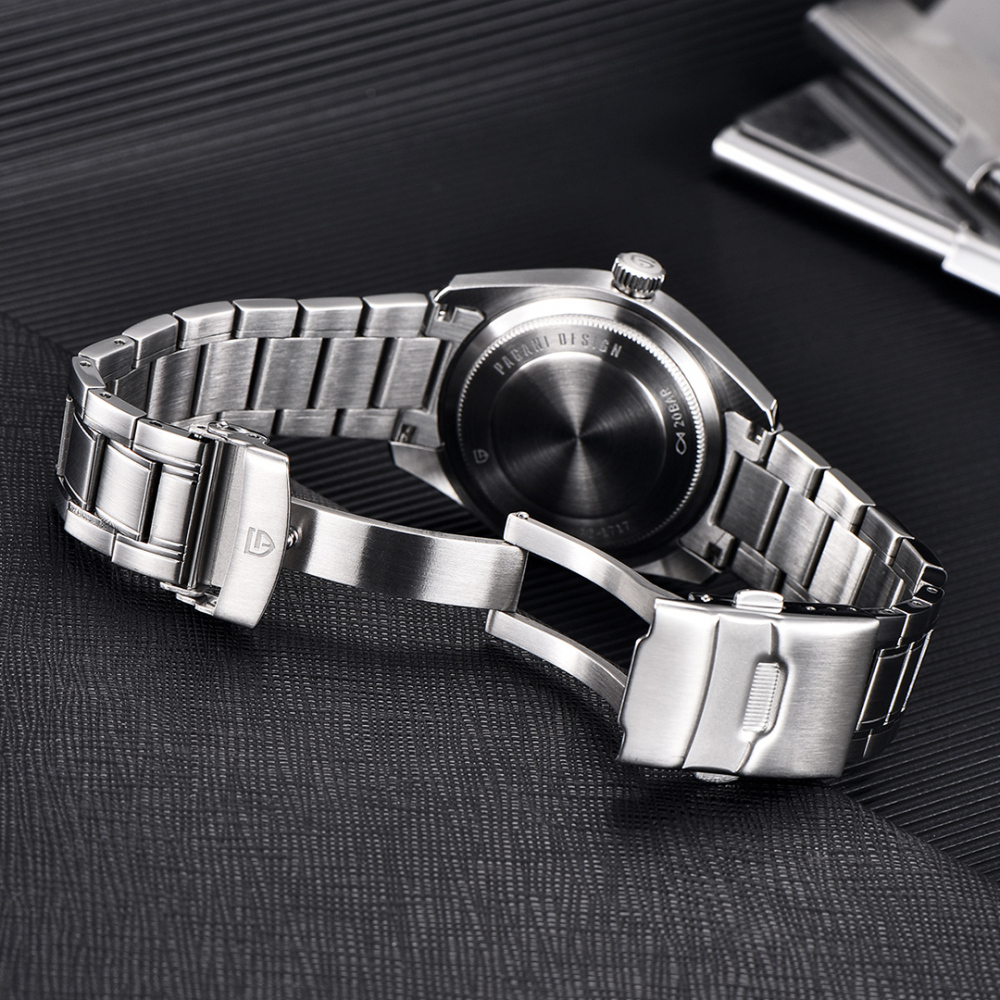 PAGANI DESIGN Men's Automatic Mechanical Watches with 38mm Case full Stainless Steel Business Waterproof Wrist Watch for Men PD 1717