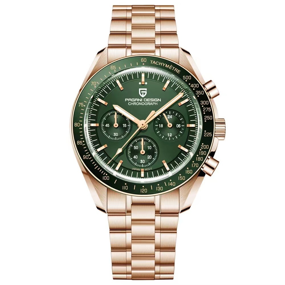PAGANI DESIGN PD-1701 Men's Quartz Watches New Release full Stainless Steel Waterproof Sports Chronograph Wrist Watch for Men