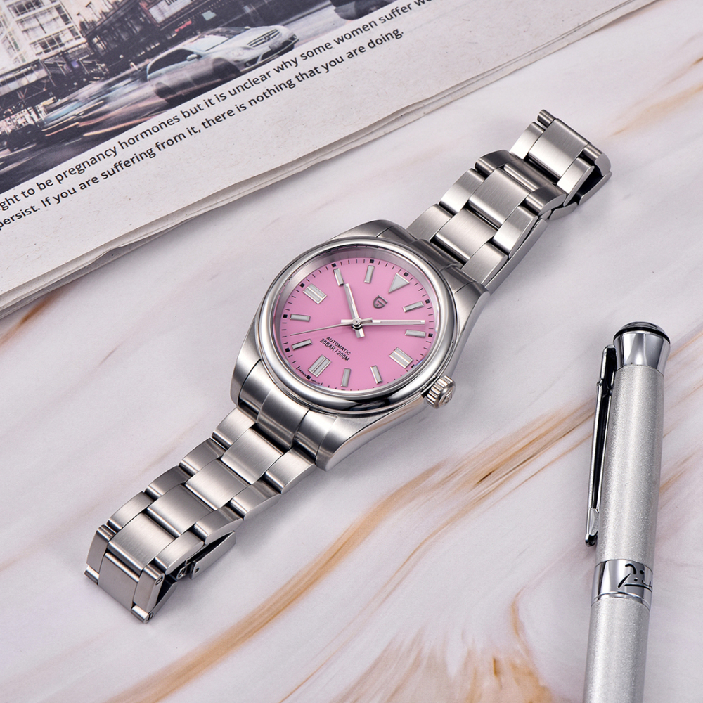 PAGANI DESIGN PD-1690 Automatic Men's Watch 38mm Stainless Steel Simple Mechanical Wristwatch Japanese Sports Luxury Sapphire Glass Clock