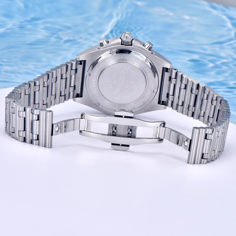 PAGANI DESIGN Original Stainless Steel Bracelet with Delpoyment Clasp, Fold-Over Clasp