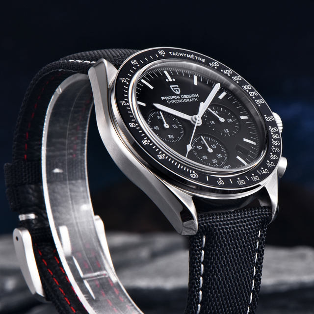 PAGANI DESIGN Men's Quartz Watches New Release full Stainless Steel Waterproof Sports Chronograph Wrist Watch for Men PD1701