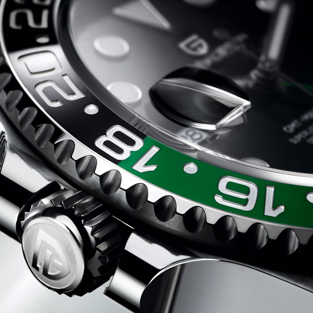 PAGANI DESIGN PD-1662 Men's Watches Automatic GMT Mechanical Stainless Steel Waterproof Wrist Watch for Men Jubilee Bracelet Sapphire Glass