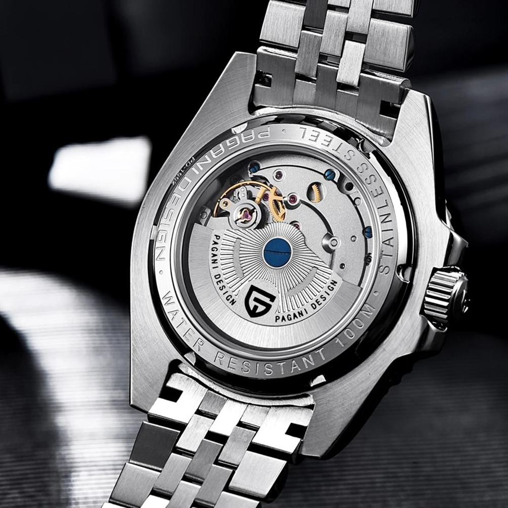 PAGANI DESIGN Men's Watches Automatic NH34 GMT New Stainless Steel 