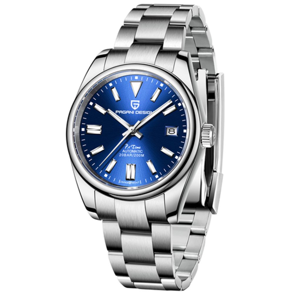 PAGANI DESIGN PD-1690 Men's Watch Automatic Mechanical 38mm Stainless Steel Simple Wristwatch Japanese Sports Luxury Sapphire Glass Clock