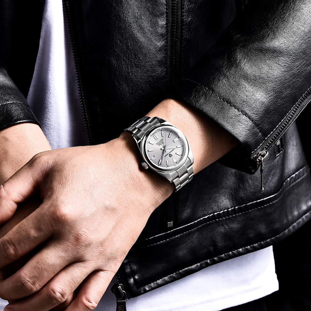 PAGANI DESIGN PD-1690 Men's Watch Automatic Mechanical 38mm Stainless Steel Simple Wristwatch Japanese Sports Luxury Sapphire Glass Clock