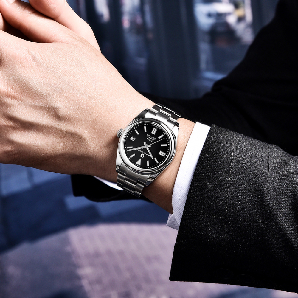 PAGANI DESIGN PD-1690 Men's Watch Automatic Mechanical 38mm Stainless Steel Simple Wristwatch Japanese Sports Luxury Sapphire Glass Clock