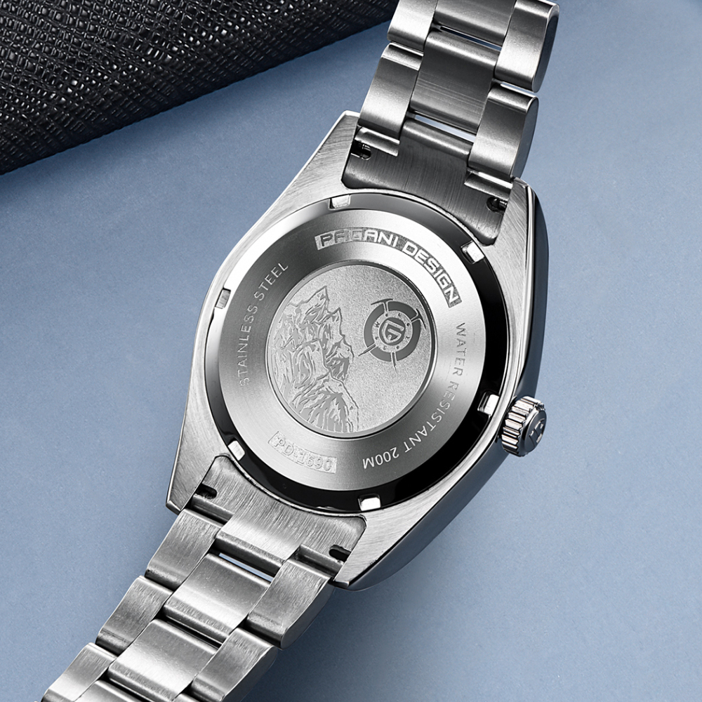 PAGANI DESIGN PD-1690 Men's Watch Automatic Mechanical 38mm Stainless Steel Simple Wristwatch Japanese Sports Luxury Sapphire Glass Clock