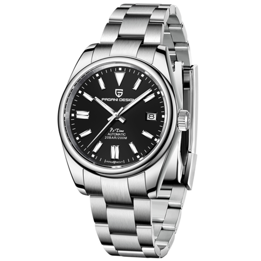 PAGANI DESIGN PD-1690 Men's Watch Automatic Mechanical 38mm Stainless Steel Simple Wristwatch Japanese Sports Luxury Sapphire Glass Clock