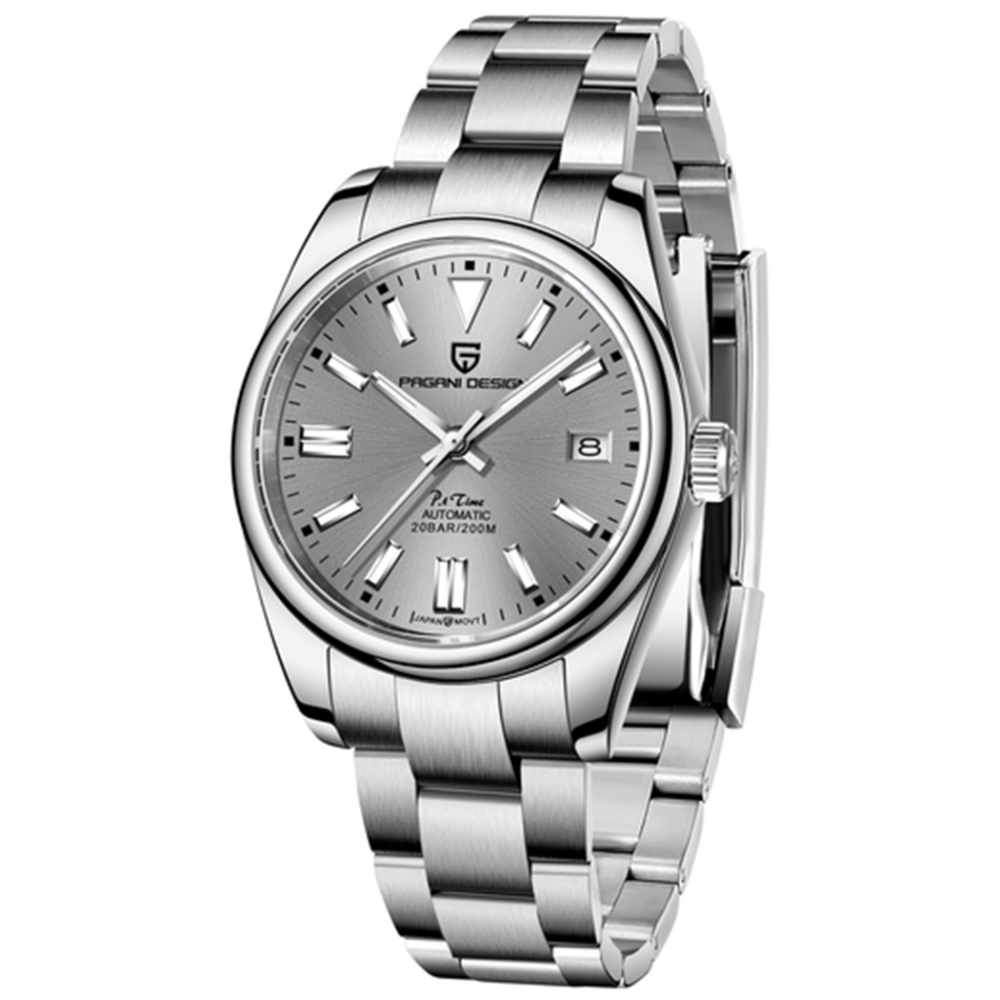 PAGANI DESIGN PD-1690 Men's Watch Automatic Mechanical 38mm Stainless Steel Simple Wristwatch Japanese Sports Luxury Sapphire Glass Clock