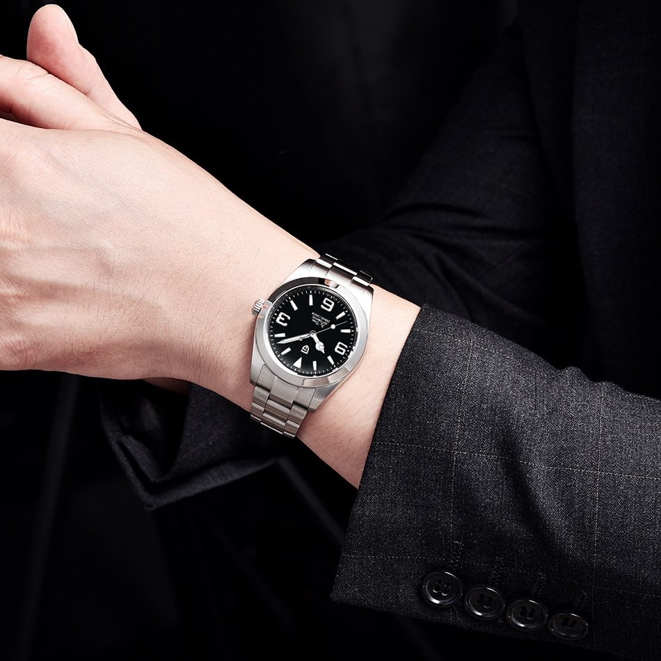 PAGANI DESIGN Men's Automatic Watches 40MM Stainless Steel Homage Mechanical Wristwatches Sapphire Glass AR Coated Watches 20bar Waterproof