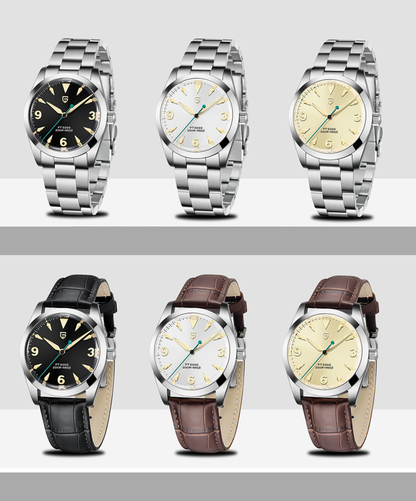 PAGANI DESIGN New Men's Automatic Watches Vintage Airking Homage Wristwatches Stainless Steel Business 200M Waterproof PD5000 Wrist Watch for Men PD1723