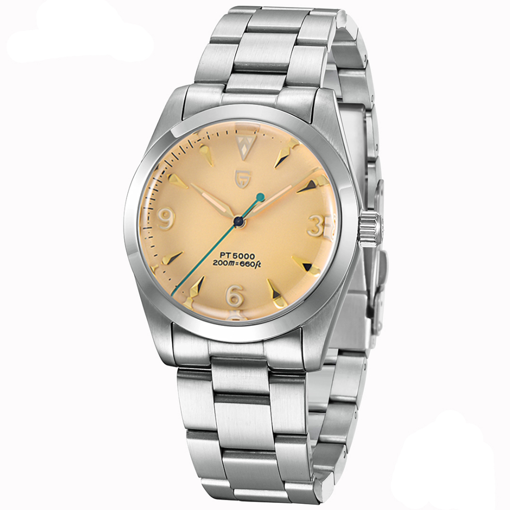 PAGANI DESIGN New Men's Automatic Watches Vintage Airking Homage Wristwatches Stainless Steel Business 200M Waterproof PD5000 Wrist Watch for Men PD1723