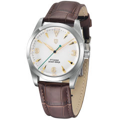 silver white leather PD1723