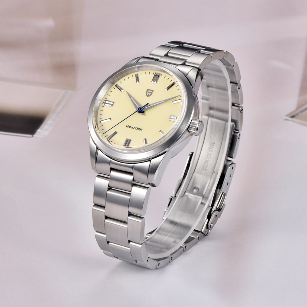 PAGANI DESIGN Men's Quartz Watches 38mm Waterproof Stainless Steel AR Coating Sapphire VH31 Business Sports Wrist Watches for Men PD1731