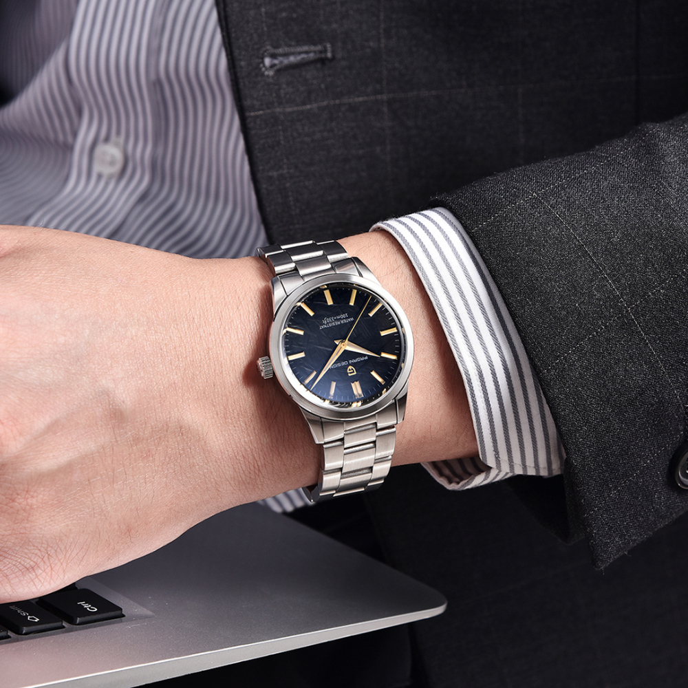 PAGANI DESIGN PD-1734 Quartz Men's Watches 40mm full Stainless Steel Business Waterproof Wrist Watches for Men