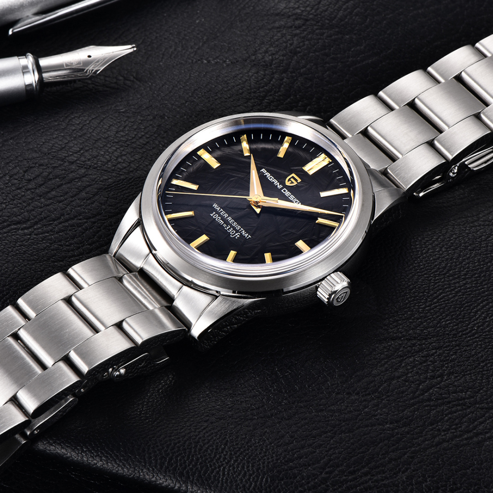 PAGANI DESIGN New Quartz Men's Watches 40mm full Stainless Steel Business Waterproof Wrist Watches for Men PD1734