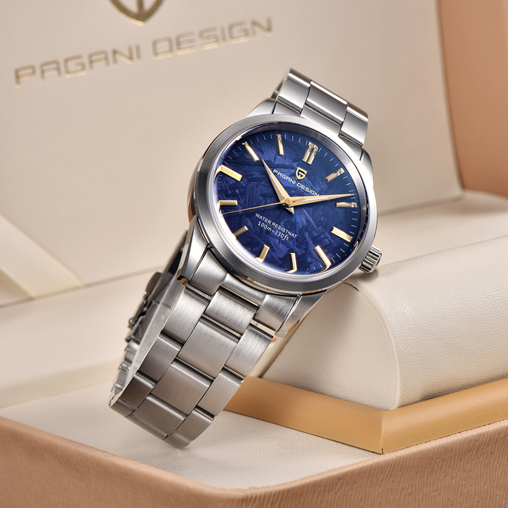 PAGANI DESIGN New Quartz Men's Watches 40mm full Stainless Steel Business Waterproof Wrist Watches for Men PD1734