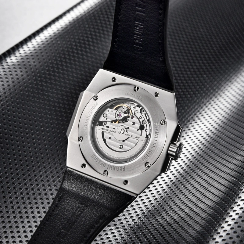 PAGANI DESIGN New Men's Automatic Watches Skeleton Stainless Steel Mechanical Sports Watch with Silicone Watchband Unique Watch Case Miyota 8217 Movt