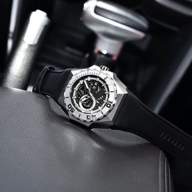 PAGANI DESIGN New Men's Automatic Watches Skeleton Stainless Steel Mechanical Sports Watch with Silicone Watchband Unique Watch Case Miyota 8217 Movt