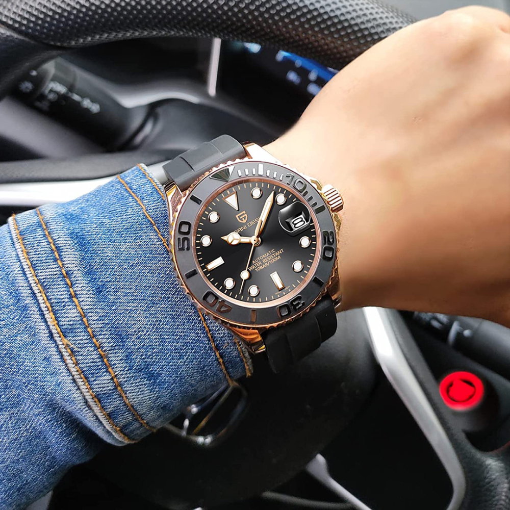 PAGANI DESIGN PD-1651 Automatic Men's Watches Mechanical Stainless Steel Fashion Wrist Watch with NH35A Movement Sapphire Ceramic Bezel