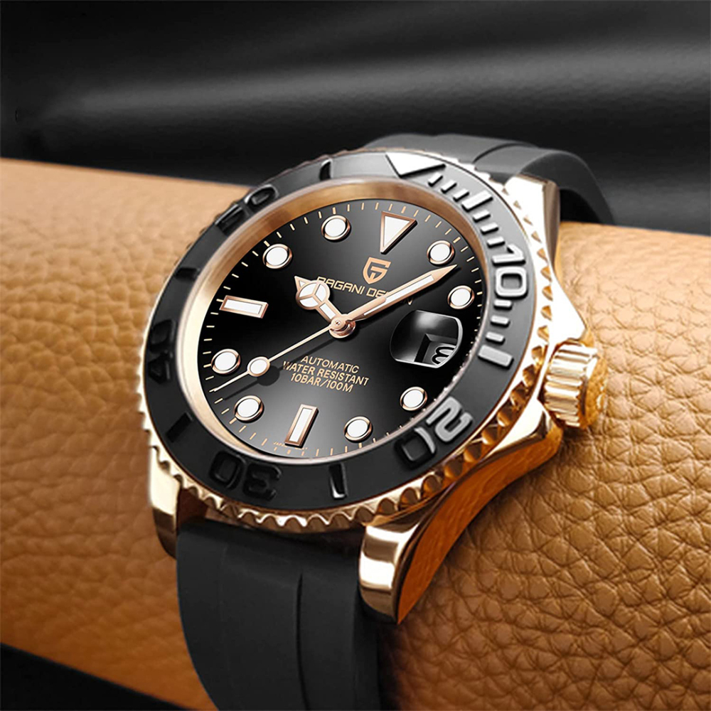PAGANI DESIGN PD-1651 Automatic Men's Watches Mechanical Stainless Steel Fashion Wrist Watch with NH35A Movement Sapphire Ceramic Bezel