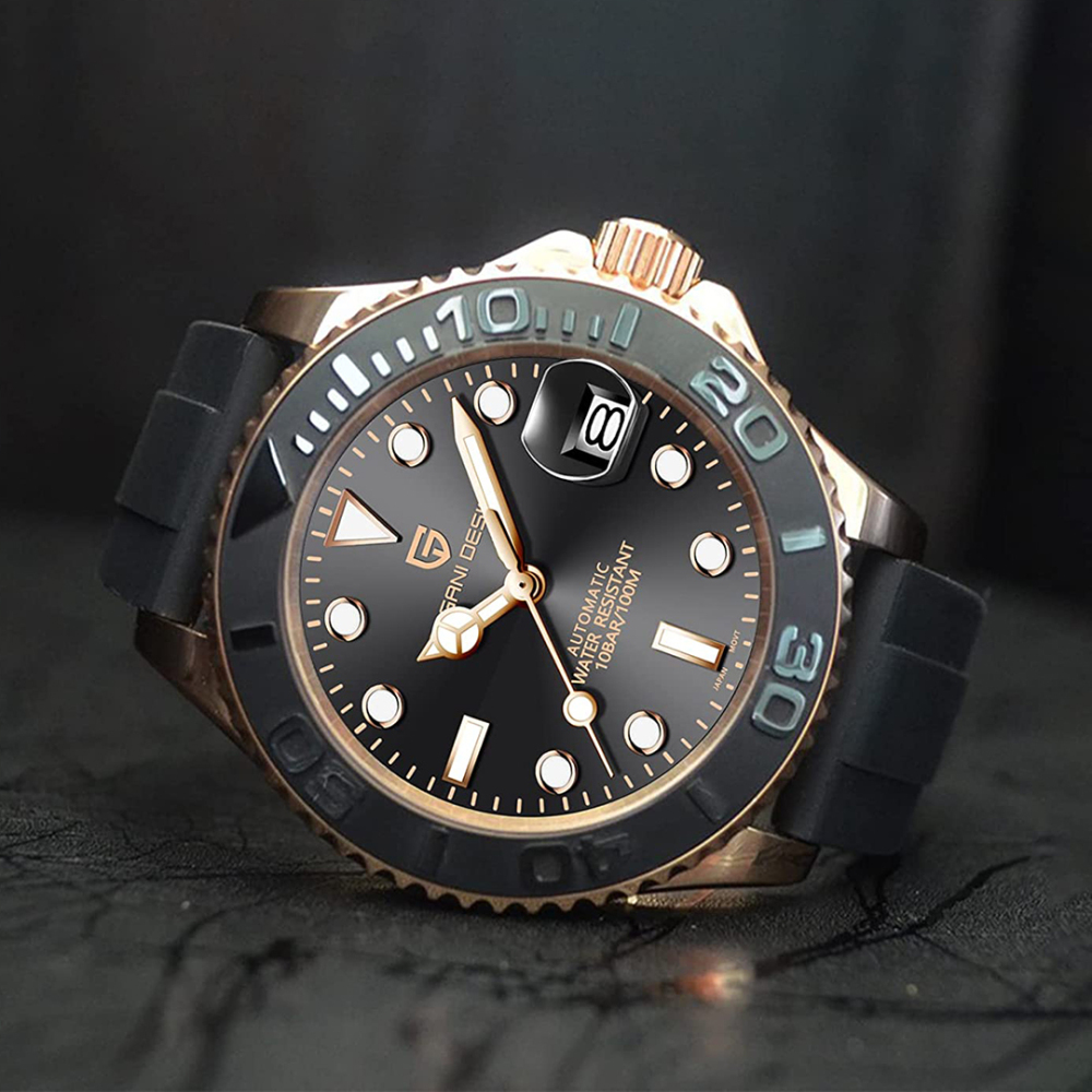 PAGANI DESIGN PD-1651 Automatic Men's Watches Mechanical Stainless Steel Fashion Wrist Watch with NH35A Movement Sapphire Ceramic Bezel